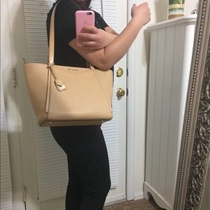 whitney small pebbled leather tote